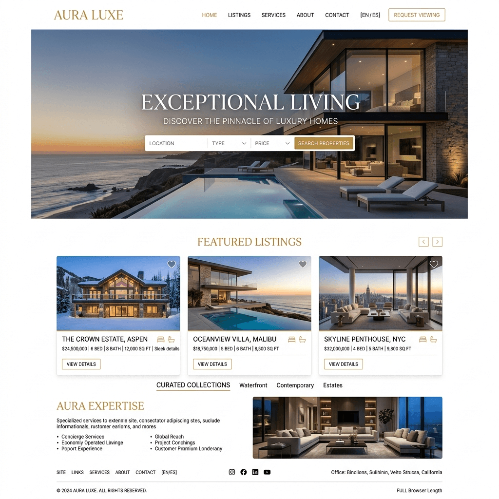 Website Template Interface