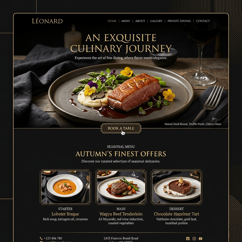 Website Template Interface