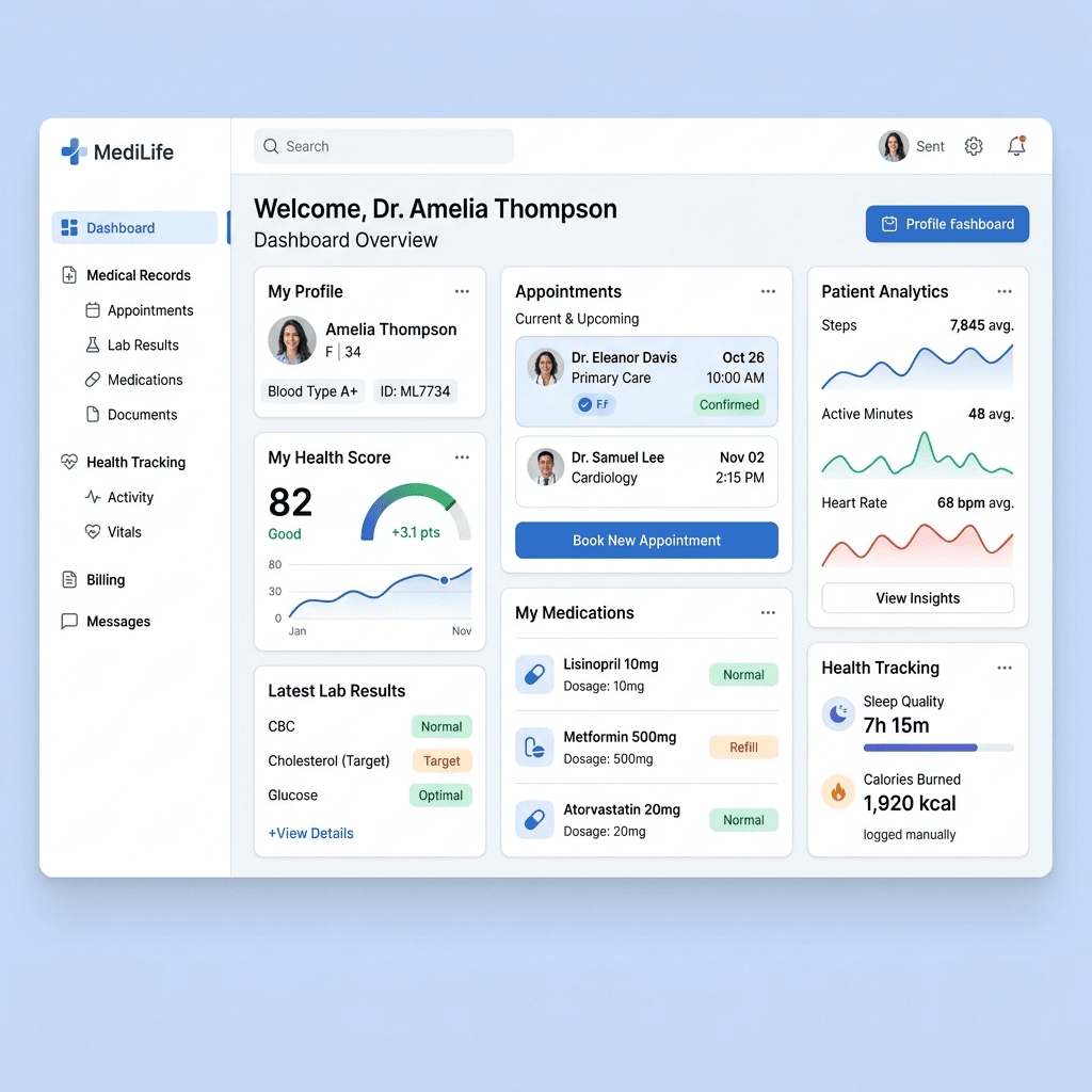 Website Template Interface